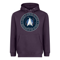 Plum Official United States Space Force USSF Military Patch Heavyweight Hoodie - FloraArt