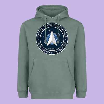 Official United States Space Force Ussf Military Patch Heavyweight Hoodie Designed By Floraart