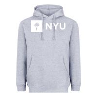 Heather Grey nyu new york university Heavyweight Hoodie - FloraArt