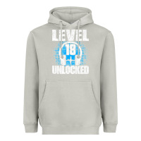 Moon Dust Level 18 Unlocked Birthday 18 Years Gamer Premium T Shirt Heavyweight Hoodie - FloraArt