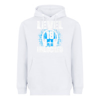 White Level 18 Unlocked Birthday 18 Years Gamer Premium T Shirt Heavyweight Hoodie - FloraArt