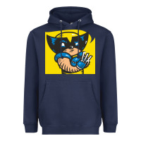 Navy snikt i, wolverine Heavyweight Hoodie - FloraArt
