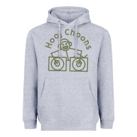 Heather Grey Hooj Choons (Olive Green) Heavyweight Hoodie - FloraArt