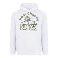 White Hooj Choons (Olive Green) Heavyweight Hoodie - FloraArt