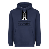 Navy college of wooster Heavyweight Hoodie - FloraArt