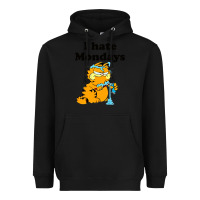 Black i hate monday Heavyweight Hoodie - FloraArt
