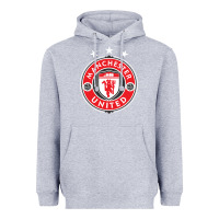 Heather Grey United manchester Heavyweight Hoodie - FloraArt