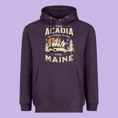 Acadia National Park Maine Nature Hike Outdoors Vintage T Shirt Heavyweight Hoodie Designed By Artmosaic