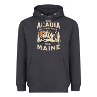 Smoke acadia national park maine nature hike outdoors vintage t shirt Heavyweight Hoodie - ArtMosaic