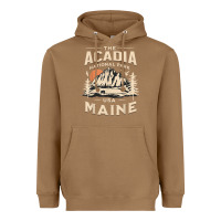 Toasted Coconut acadia national park maine nature hike outdoors vintage t shirt Heavyweight Hoodie - ArtMosaic