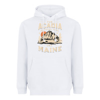White acadia national park maine nature hike outdoors vintage t shirt Heavyweight Hoodie - ArtMosaic