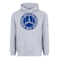 Heather Grey white amg Heavyweight Hoodie - ArtMosaic