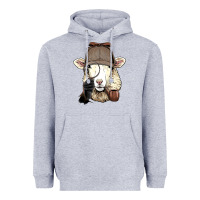 Heather Grey Detective Sheep Lamb Spy Investigator Farmer Sheep Lover 53 Heavyweight Hoodie - ArtMosaic