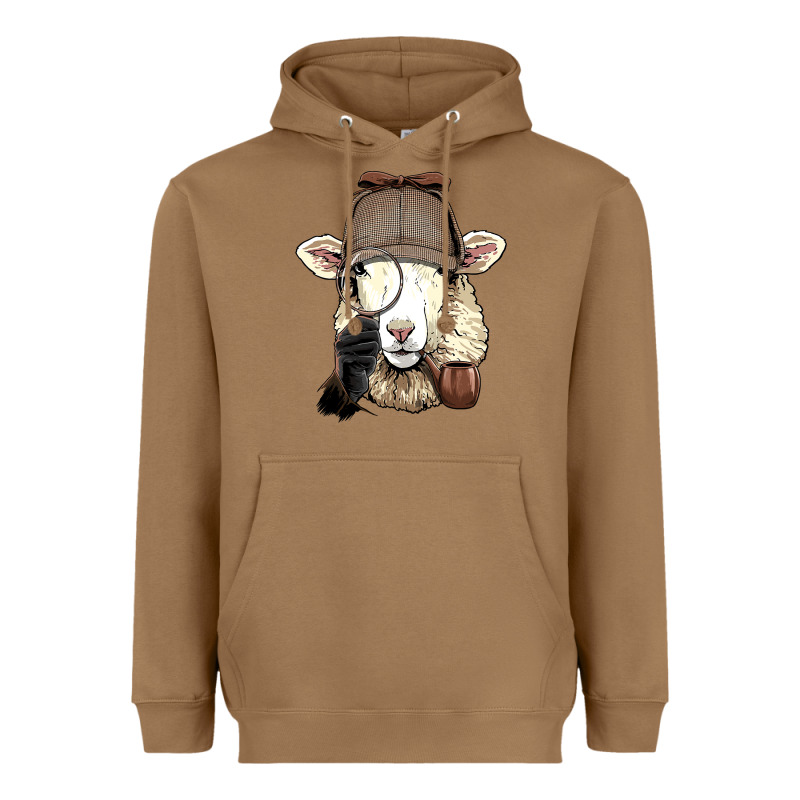 Detective Sheep Lamb Spy Investigator Farmer Sheep Lover 53 Heavyweight Hoodie by ArtMosaic | Teevron