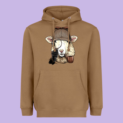 Detective Sheep Lamb Spy Investigator Farmer Sheep Lover 53 Heavyweight Hoodie Designed By Artmosaic