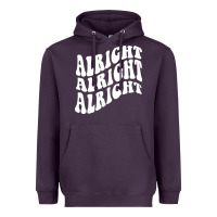 Plum alright alright alright Heavyweight Hoodie - ArtMosaic