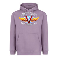 Lavender Victory Motorcycles Heavyweight Hoodie - ArtMosaic