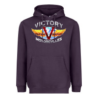 Plum Victory Motorcycles Heavyweight Hoodie - ArtMosaic