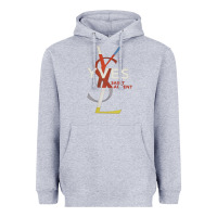 Heather Grey yvessaintlaurent Heavyweight Hoodie - ArtMosaic