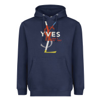 Navy yvessaintlaurent Heavyweight Hoodie - ArtMosaic