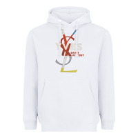 White yvessaintlaurent Heavyweight Hoodie - ArtMosaic