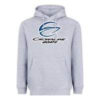 Heather Grey Crownline Boats Heavyweight Hoodie - ArtMosaic