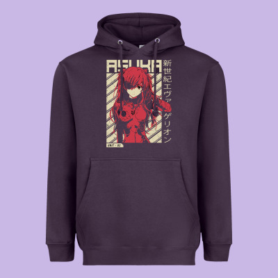 Asuka Evangelion Heavyweight Hoodie Designed By Artmosaic