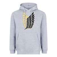 Heather Grey Shingekis no kyojinn Heavyweight Hoodie - ArtMosaic