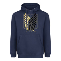 Navy Shingekis no kyojinn Heavyweight Hoodie - ArtMosaic