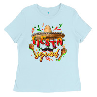 Baby Blue Fiesta squad Ladies Tee - FaDigitalArtStudio