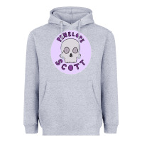 Heather Grey Penelope Scott Skeleton Heavyweight Hoodie - ArtMosaic