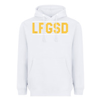 White Exclusive Brown LFGSD Official Fun Design T Shirt Heavyweight Hoodie - ArtMosaic