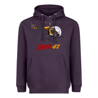 Plum bell 47 helicopter Heavyweight Hoodie - ArtMosaic