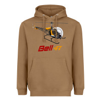 Toasted Coconut bell 47 helicopter Heavyweight Hoodie - ArtMosaic
