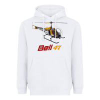 White bell 47 helicopter Heavyweight Hoodie - ArtMosaic