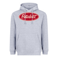 Heather Grey peterbilt truck racing vintage Heavyweight Hoodie - ArtMosaic