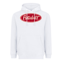 White peterbilt truck racing vintage Heavyweight Hoodie - ArtMosaic