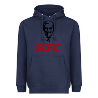 Navy k.f.c-restaurant Heavyweight Hoodie - ArtMosaic