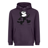 Plum felix the cat whistling Heavyweight Hoodie - ArtMosaic
