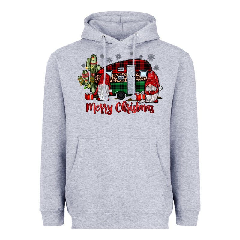 Merry Christmas Gnome Caravan Heavyweight Hoodie by JahusDesignShop | Teevron