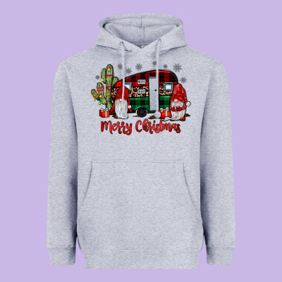 Merry Christmas Gnome Caravan Heavyweight Hoodie Designed By Jahusdesignshop