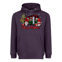 Plum merry christmas gnome caravan Heavyweight Hoodie - JahusDesignShop