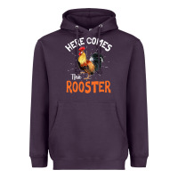 Plum Here Comes The Rooster Shirt Chicken Lady Outfit 243 Heavyweight Hoodie - ArtMosaic
