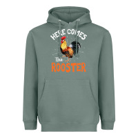 Sage Here Comes The Rooster Shirt Chicken Lady Outfit 243 Heavyweight Hoodie - ArtMosaic