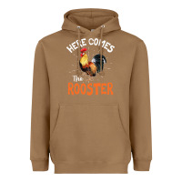 Toasted Coconut Here Comes The Rooster Shirt Chicken Lady Outfit 243 Heavyweight Hoodie - ArtMosaic