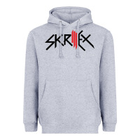 Heather Grey white skrillex Heavyweight Hoodie - ArtMosaic