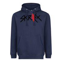 Navy white skrillex Heavyweight Hoodie - ArtMosaic