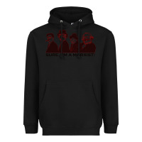 Black sure i'm a marxist Heavyweight Hoodie - ArtMosaic