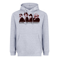 Heather Grey sure i'm a marxist Heavyweight Hoodie - ArtMosaic