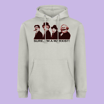 Sure I'm A Marxist Heavyweight Hoodie Designed By Artmosaic